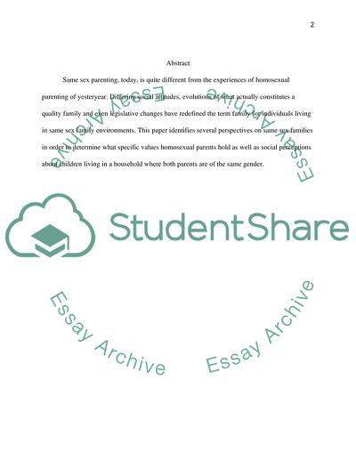 Several Perspectives on Same-Sex Families