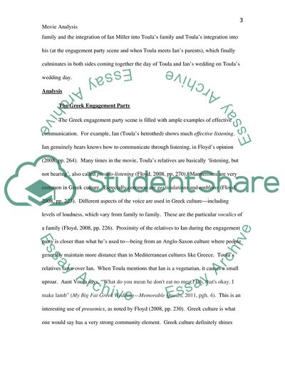 Analysis of My Big Fat Greek Wedding