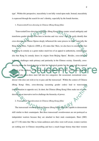 The Female Action Heroine in Hong Kong Films