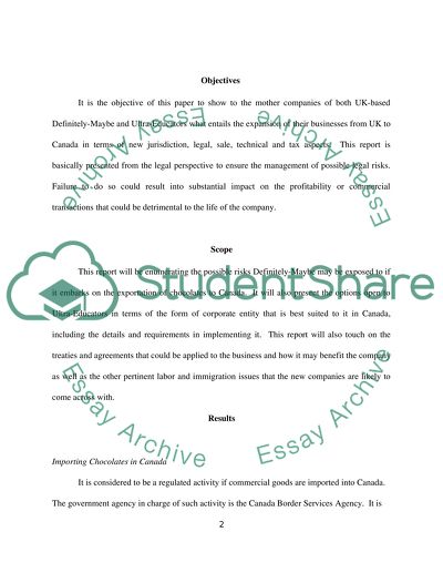 Bringing the Business in Canada