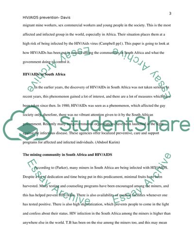 Human Immunodeficiency Virus and Preventive Measures