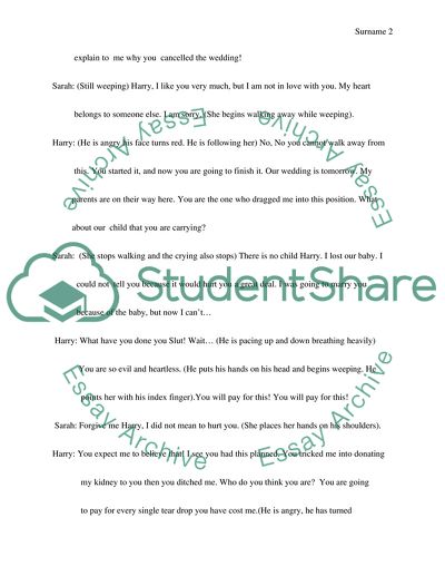 2 mintues Scene - Theatre Final Project