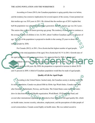 Effects of Growing Aging Population on the Work Force