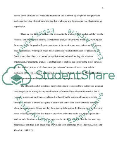 The Efficient Market Hypothesis