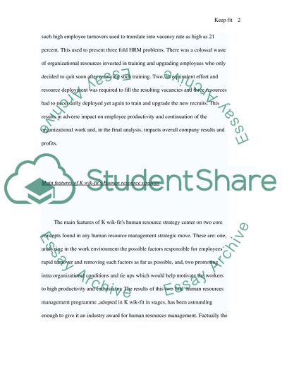 Employee Context at K Wik-fit