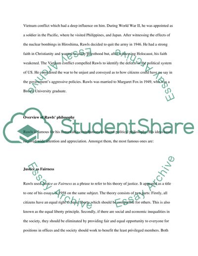 Justice as Fairness, Reflective Equilibrium, and Veil of Ignorance by Rawls