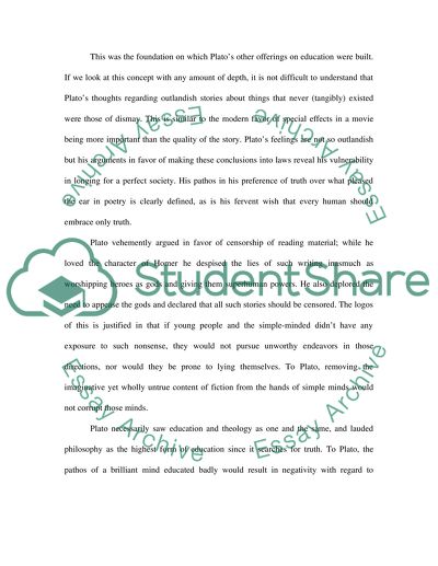 Plato In the Contemporary View