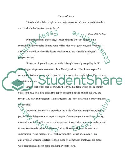 Lincoln: Elements of a Successful Leader