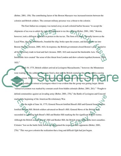 American Revolution: Massachusetts Contribution