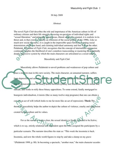 Masculinity and Fight Club