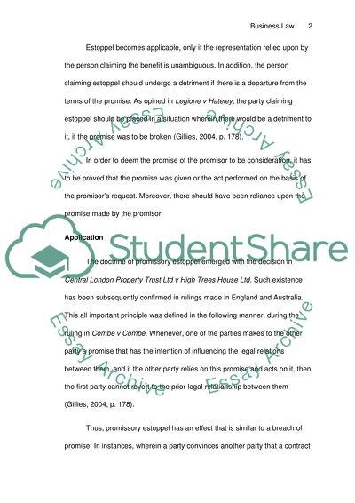 Business Law - Intention to Create Legal Relations