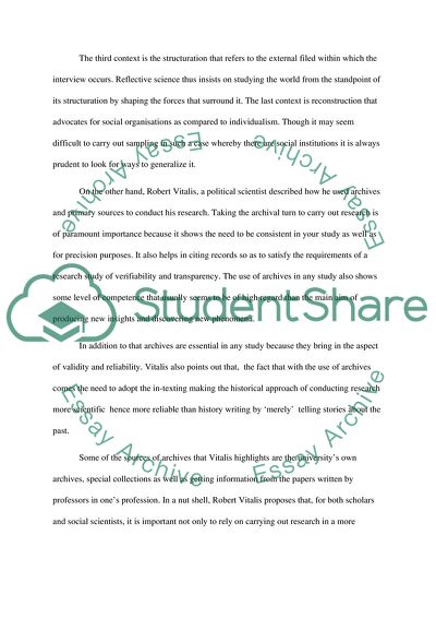 The Archival Turn to Carry Out Research