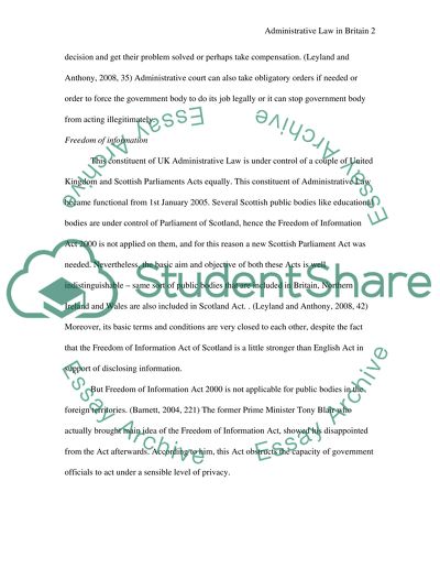 Administrative law in Britain
