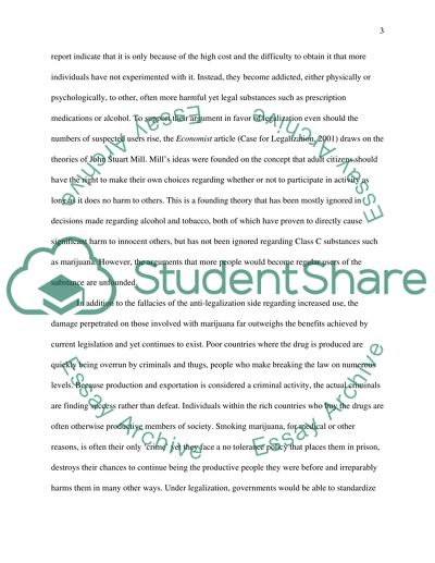 Legalization of Marijuana