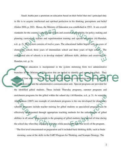 The Role of the School Principals in the Care of Gifted Students