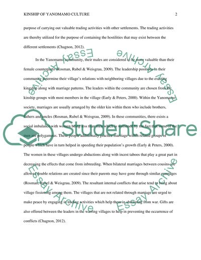 Kinship System of Yanomamo Culture