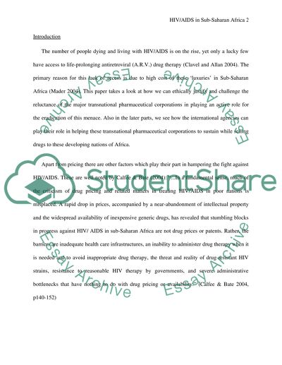 HIV and AIDS in Sub-Saharan Africa