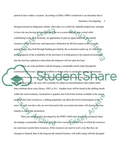 Investigating Sustainable Tourism