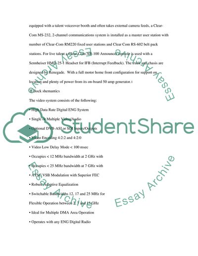 Designing an Outside Broadcasting Vehicle