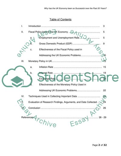 Current Financial and Economic Situation in the UK