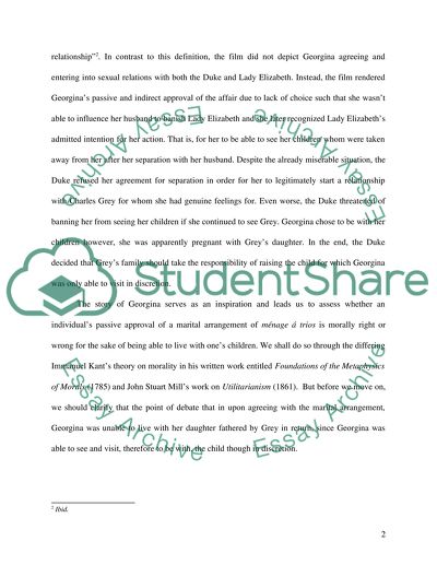 The Duchess - Mnage trios and Morality