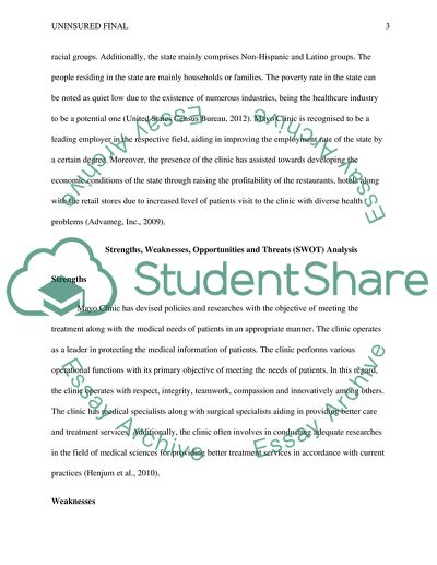 Mayo Clinic in Minnesota SWOT Analysis