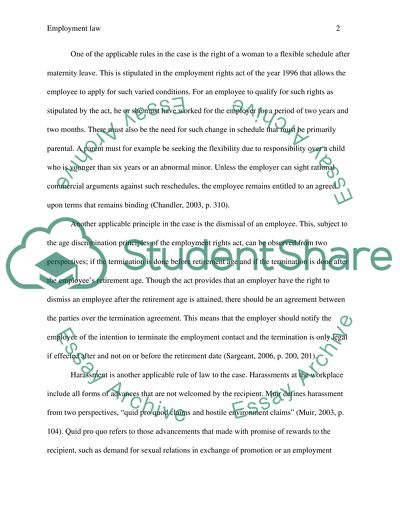 Employment Law - Problem Question