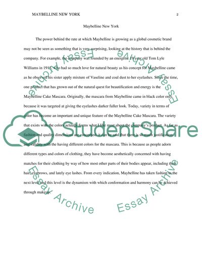 Maybelline New York Global Cosmetic Brand