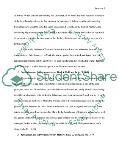 New Testament: The Mustard Seed