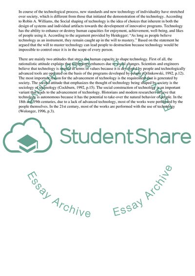 Technology is Socially Shaped