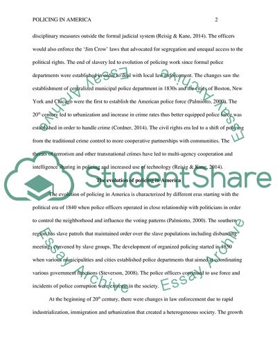 The Current Policing Philosophies Have a Positive Impact on the Communities