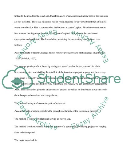 Methods of Investment Appraisal Used by Businesses