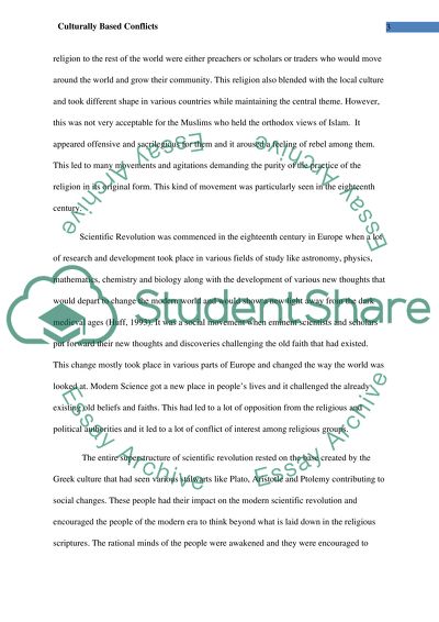 Culturally Based Conflicts