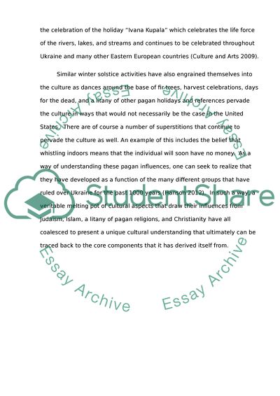 Pagan Influence in the Culture of Ukraine