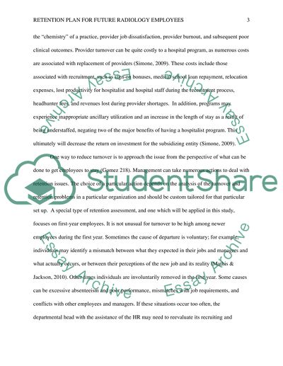 Retention Plan for Future Radiology Employees
