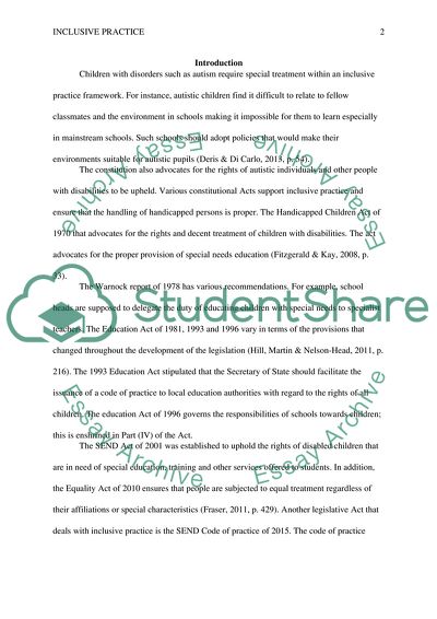 Autism and inclusive practice