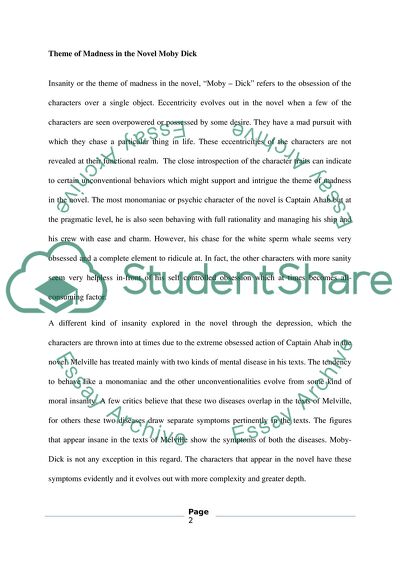 Theme of Madness in the Novel Moby Dick by Herman Melville