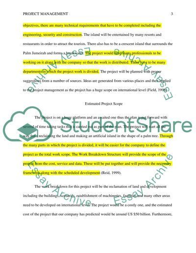 The Objectives of the Project the Palm Jumeirah