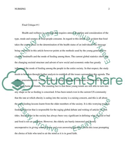 Food as the Central Place in the Health Status of Individual