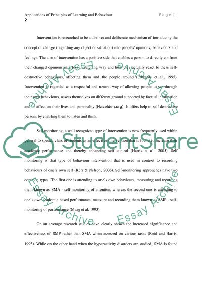 Token Economies - Applications of Principles of Learning and Behaviour