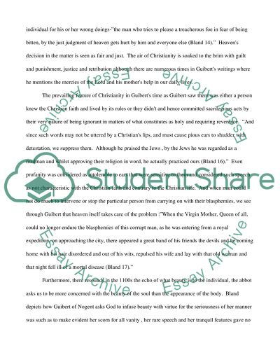 Discussion on Guibert of Nogent