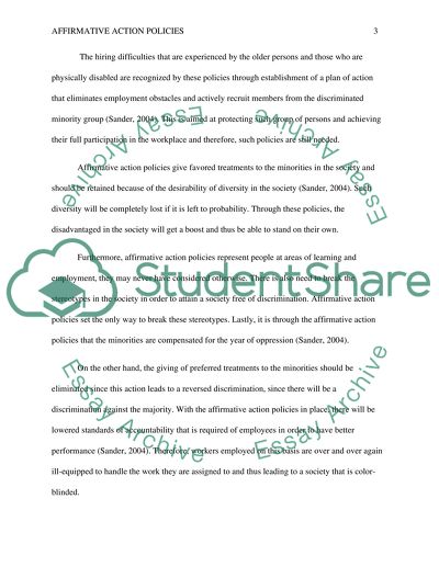 Law - Affirmative Action Policies