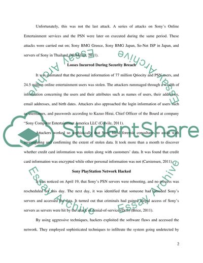 Sony Playstation Security Breach