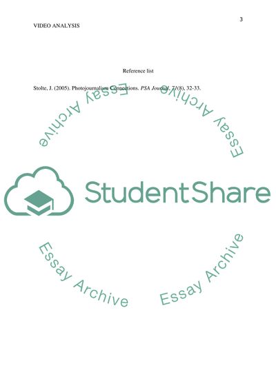 Video Analysis: Photojournalism Connections by Stolte