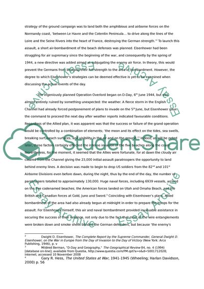 The Normandy landings Operation Overlord