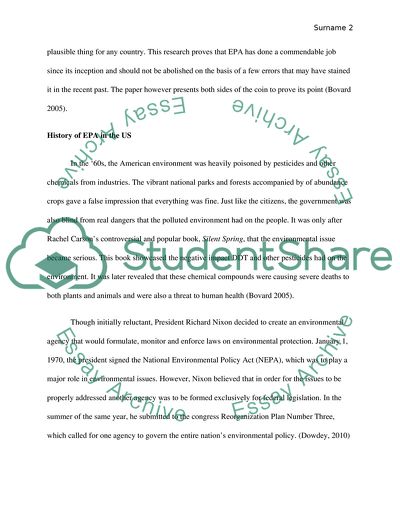 The American Environmental Protection Agency: The Strengths and Weaknesses