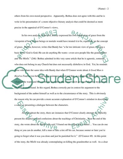 OConnors Critique on Religion in A God Man is Hard to Find