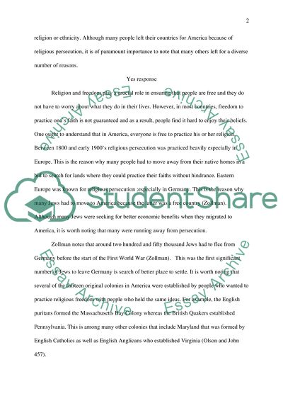 Was Immigration Directly Influenced by Religion in American in the Late 1800s and Early 1900s