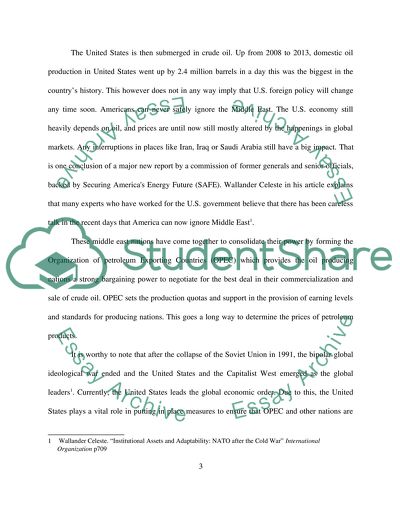 Oil and us foreign policy in middle East