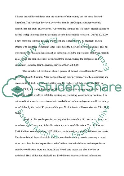 New Economic Stimulus Bill